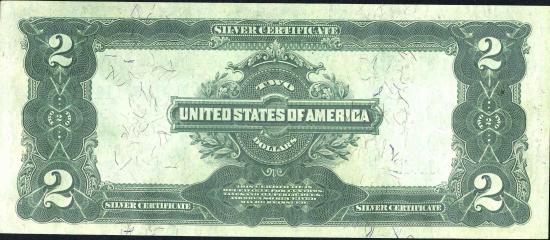 two dollars 1899 Silver Certificates