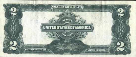 two dollars 1899 Silver Certificates