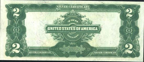 two dollars 1899 Silver Certificates