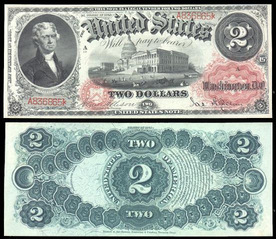 Серия 1878 года (красная печать, красный номер серии), Legal Tender Note