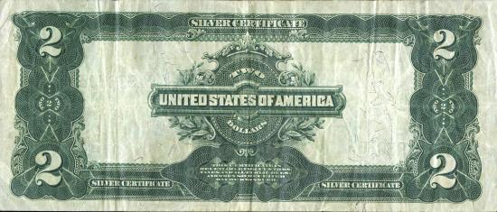two dollars 1899 Silver Certificates