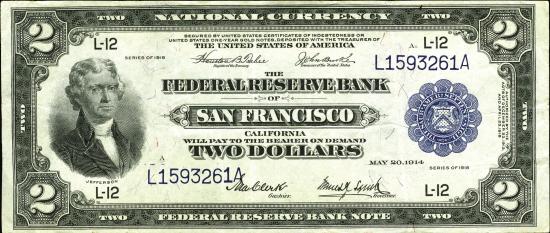 Federal Reserve Bank Notes (боны федеральных резервных банков), серия 1918 г., Канзас