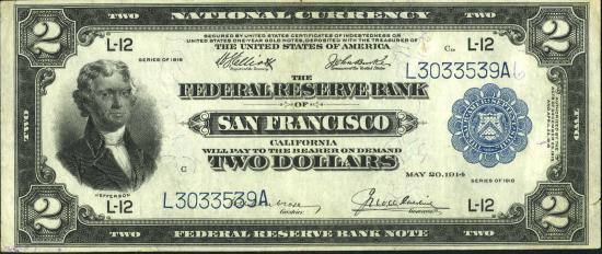 Federal Reserve Bank Notes (боны федеральных резервных банков), серия 1918 г., Канзас 